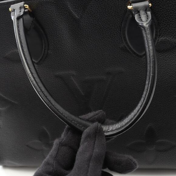 Louis Vuitton On the Go Monogram Empreinte Leather Tote Bag Black - Picture 8 of 9